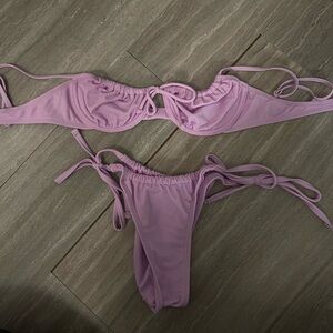 Lavender Target cupped bathing suit set
